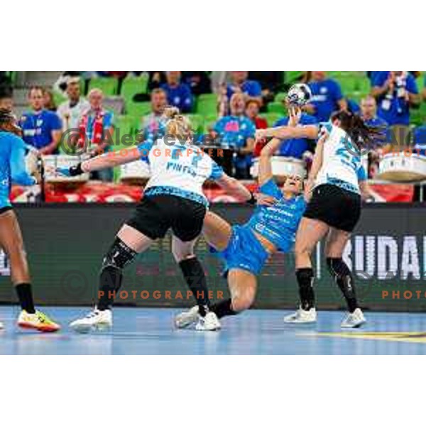 Abina Ana of Krim OTP Group Mercator during EHF Women’s Champions League 2025/2026 handball match between Krim OTP Group Mercator (SLO) and CSM Bucaresti (ROU) in Ljubljana, Slovenia on October 25, 2025.