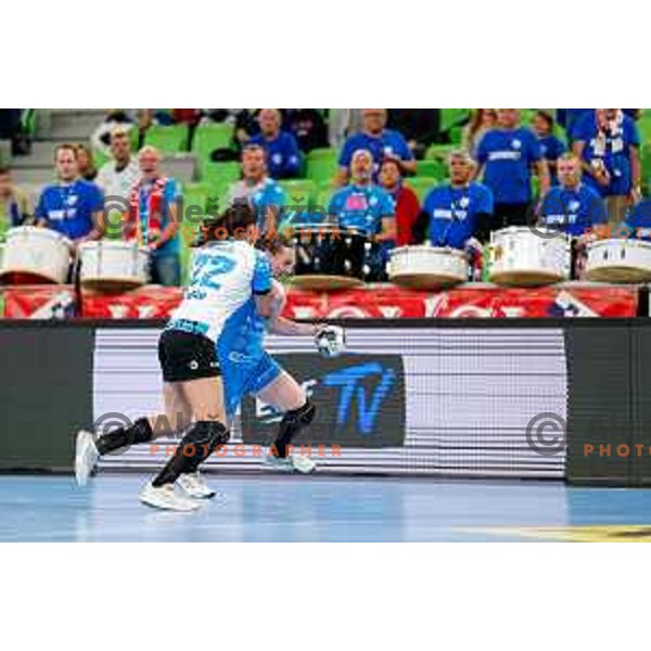 Johansen Anne With of Krim OTP Group Mercator during EHF Women’s Champions League 2025/2026 handball match between Krim OTP Group Mercator (SLO) and CSM Bucaresti (ROU) in Ljubljana, Slovenia on October 25, 2025.