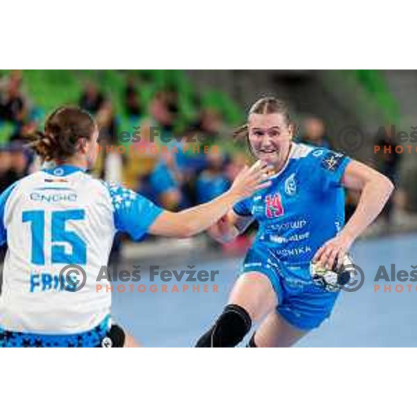 Johansen Anne With of Krim OTP Group Mercator during EHF Women’s Champions League 2025/2026 handball match between Krim OTP Group Mercator (SLO) and CSM Bucaresti (ROU) in Ljubljana, Slovenia on October 25, 2025.