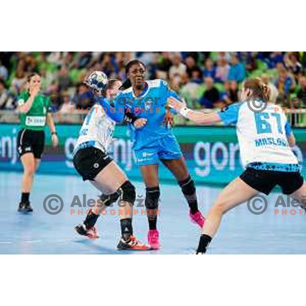Zaadi Deuna Grace of Krim OTP Group Mercator during EHF Women’s Champions League 2025/2026 handball match between Krim OTP Group Mercator (SLO) and CSM Bucaresti (ROU) in Ljubljana, Slovenia on October 25, 2025.