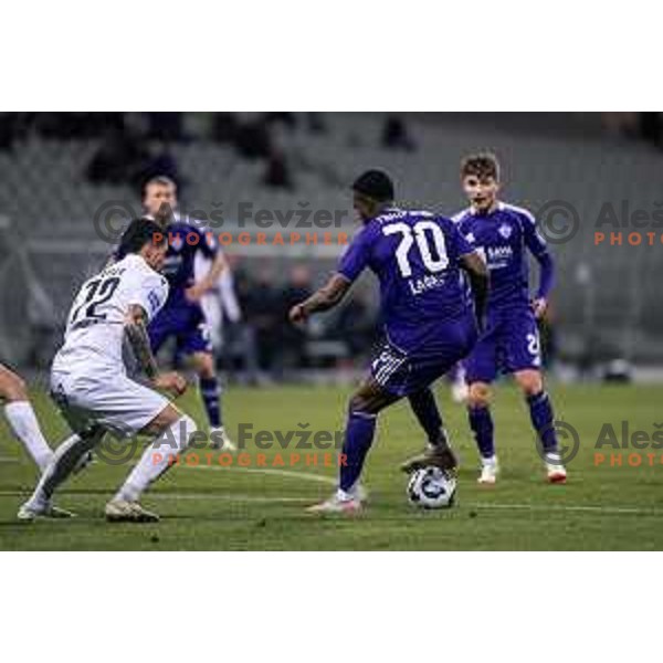 in action during Prva liga Telemach 2025/2026 football match between Maribor and Primorje at Ljudski vrt, Maribor, Slovenia on October 25, 2025 Photo: Sebastijan Andrejek Bukovec