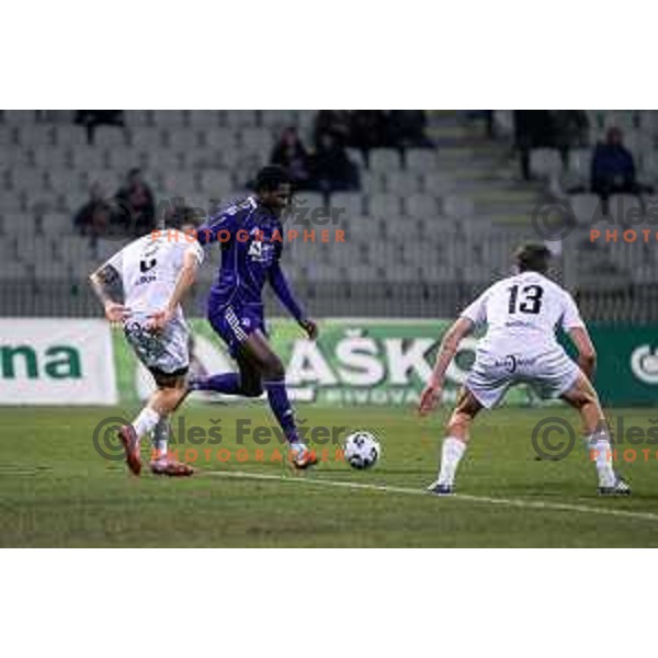 in action during Prva liga Telemach 2025/2026 football match between Maribor and Primorje at Ljudski vrt, Maribor, Slovenia on October 25, 2025 Photo: Sebastijan Andrejek Bukovec