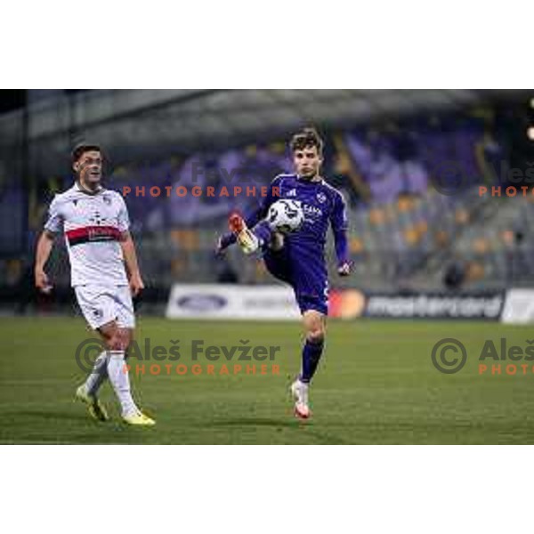 in action during Prva liga Telemach 2025/2026 football match between Maribor and Primorje at Ljudski vrt, Maribor, Slovenia on October 25, 2025 Photo: Sebastijan Andrejek Bukovec
