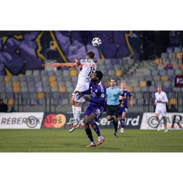 in action during Prva liga Telemach 2025/2026 football match between Maribor and Primorje at Ljudski vrt, Maribor, Slovenia on October 25, 2025 Photo: Sebastijan Andrejek Bukovec
