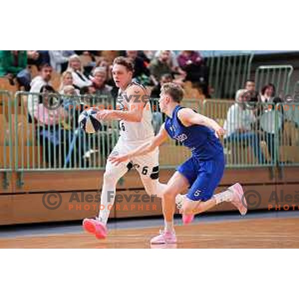 Gasper Skorjanc of Iliriaj in action during OTP Bank League 2025/2026 basketball match between Ilirija and Zlatorog Lasko in Ježica, Ljubljana, Slovenia on October 25, 2025. Photo: Filip Barbalic