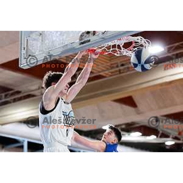 Lovro Faganel of Ilirija in action during OTP Bank League 2025/2026 basketball match between Ilirija and Zlatorog Lasko in Ježica, Ljubljana, Slovenia on October 25, 2025. Photo: Filip Barbalic