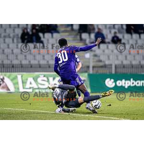 in action during Prva liga Telemach 2025/2026 football match between Maribor and Primorje at Ljudski vrt, Maribor, Slovenia on October 25, 2025 Photo: Sebastijan Andrejek Bukovec