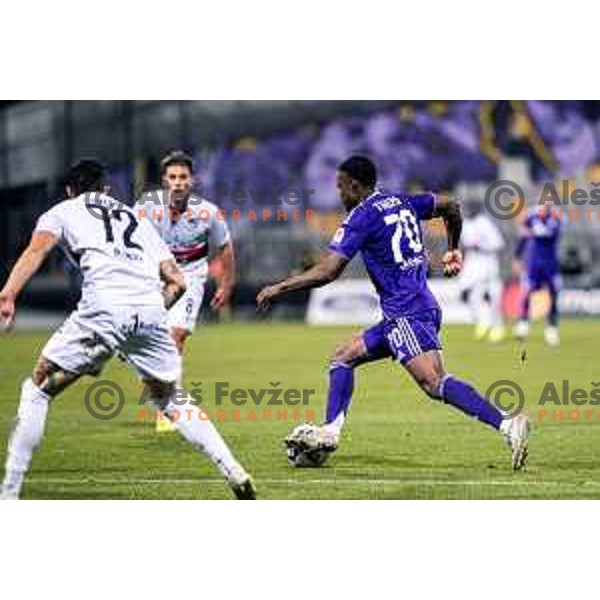 in action during Prva liga Telemach 2025/2026 football match between Maribor and Primorje at Ljudski vrt, Maribor, Slovenia on October 25, 2025 Photo: Sebastijan Andrejek Bukovec