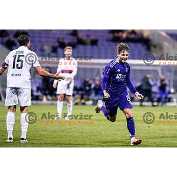 in action during Prva liga Telemach 2025/2026 football match between Maribor and Primorje at Ljudski vrt, Maribor, Slovenia on October 25, 2025 Photo: Sebastijan Andrejek Bukovec