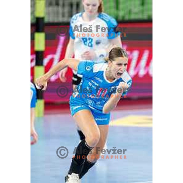 Abina Ana of Krim OTP Group Mercator during EHF Women’s Champions League 2025/2026 handball match between Krim OTP Group Mercator (SLO) and CSM Bucaresti (ROU) in Ljubljana, Slovenia on October 25, 2025.