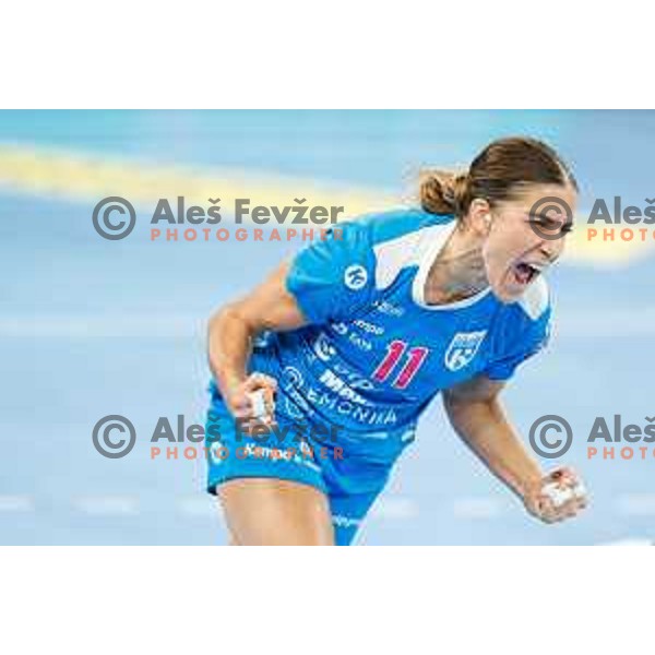 Abina Ana of Krim OTP Group Mercator during EHF Women’s Champions League 2025/2026 handball match between Krim OTP Group Mercator (SLO) and CSM Bucaresti (ROU) in Ljubljana, Slovenia on October 25, 2025.