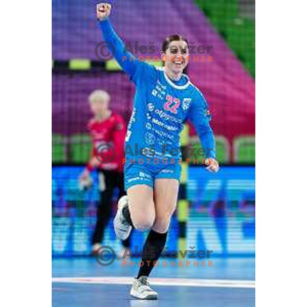Horacek Tamara of Krim OTP Group Mercator during EHF Women’s Champions League 2025/2026 handball match between Krim OTP Group Mercator (SLO) and CSM Bucaresti (ROU) in Ljubljana, Slovenia on October 25, 2025.