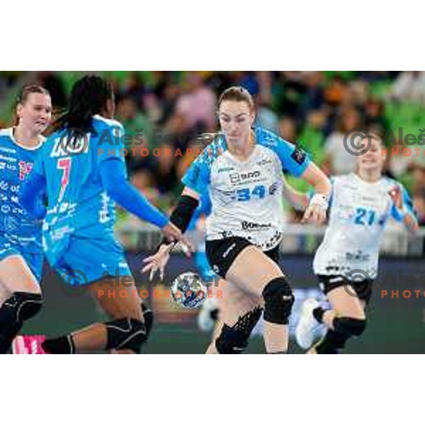 during EHF Women’s Champions League 2025/2026 handball match between Krim OTP Group Mercator (SLO) and CSM Bucaresti (ROU) in Ljubljana, Slovenia on October 25, 2025.