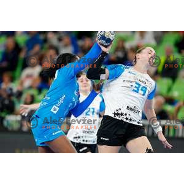 during EHF Women’s Champions League 2025/2026 handball match between Krim OTP Group Mercator (SLO) and CSM Bucaresti (ROU) in Ljubljana, Slovenia on October 25, 2025.