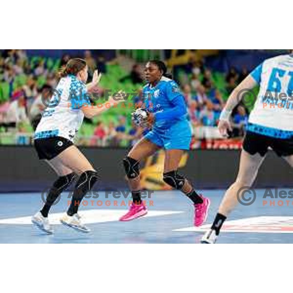 Zaadi Deuna Grace of Krim OTP Group Mercator during EHF Women’s Champions League 2025/2026 handball match between Krim OTP Group Mercator (SLO) and CSM Bucaresti (ROU) in Ljubljana, Slovenia on October 25, 2025.
