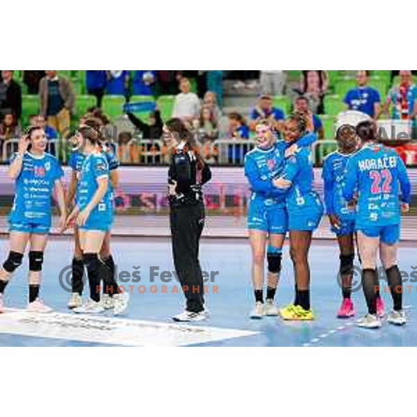 Egger Philomena of Krim OTP Group Mercator during EHF Women’s Champions League 2025/2026 handball match between Krim OTP Group Mercator (SLO) and CSM Bucaresti (ROU) in Ljubljana, Slovenia on October 25, 2025.