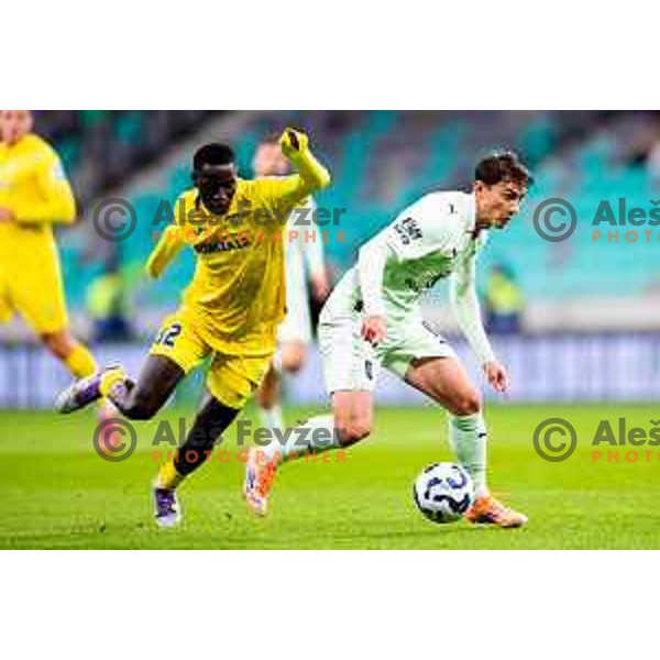 Dimitar Mitrovski of Olimpija in action during Prva liga Telemach 2025/2026 football match between Olimpija and Domžale in Stozice, Ljubljana, Slovenia on October 26, 2025. Photo: Filip Barbalic