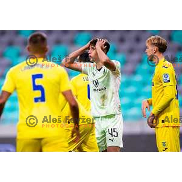 Mateo Acimovic of Olimpija in action during Prva liga Telemach 2025/2026 football match between Olimpija and Domžale in Stozice, Ljubljana, Slovenia on October 26, 2025. Photo: Filip Barbalic