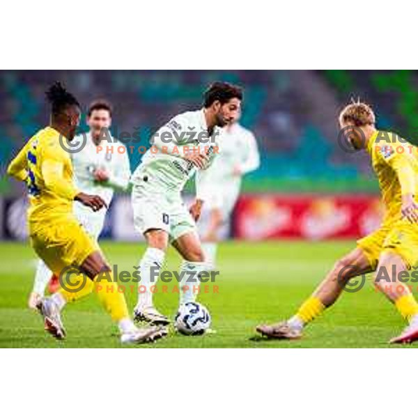 Diogo Miguel Guedes De Almeida of Olimpija in action during Prva liga Telemach 2025/2026 football match between Olimpija and Domžale in Stozice, Ljubljana, Slovenia on October 26, 2025. Photo: Filip Barbalic
