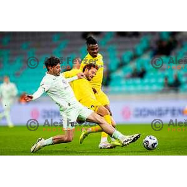 Agustin Doffo of Olimpija in action during Prva liga Telemach 2025/2026 football match between Olimpija and Domžale in Stozice, Ljubljana, Slovenia on October 26, 2025. Photo: Filip Barbalic