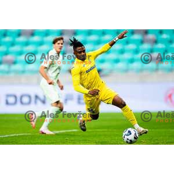 Victor Ugwumsinachi Ehibe of Domzale in action during Prva liga Telemach 2025/2026 football match between Olimpija and Domžale in Stozice, Ljubljana, Slovenia on October 26, 2025. Photo: Filip Barbalic