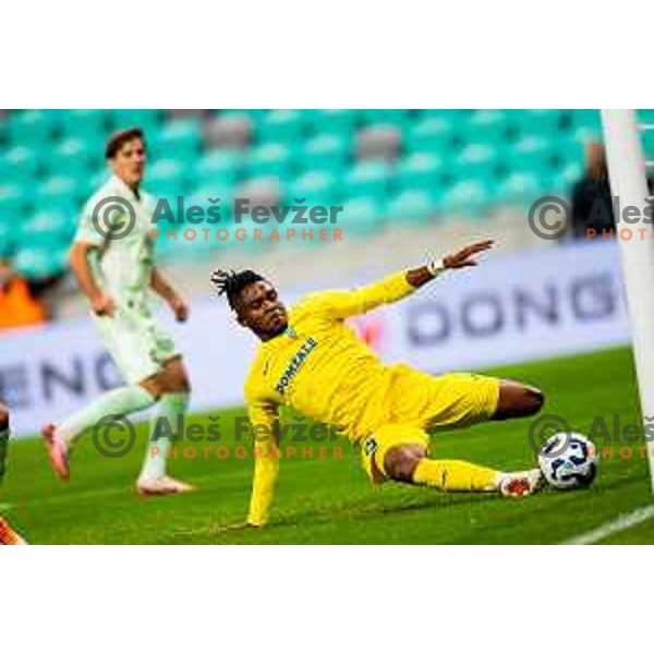 Victor Ugwumsinachi Ehibe of Domzale in action during Prva liga Telemach 2025/2026 football match between Olimpija and Domžale in Stozice, Ljubljana, Slovenia on October 26, 2025. Photo: Filip Barbalic