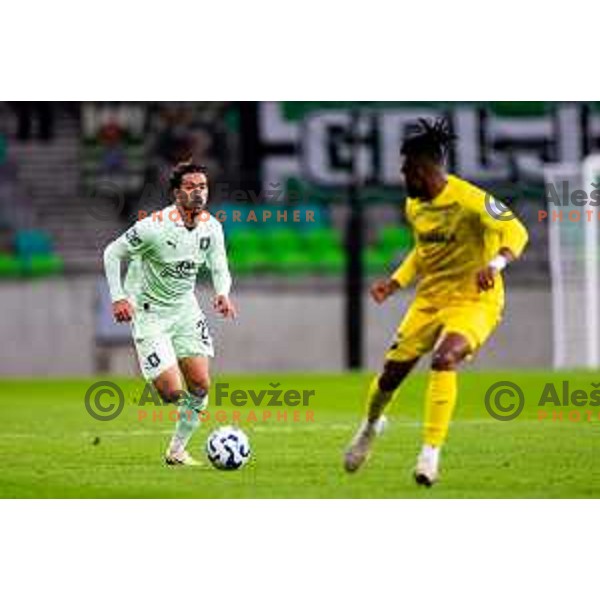 Diogo Miguel Guedes De Almeida of Olimpija in action during Prva liga Telemach 2025/2026 football match between Olimpija and Domžale in Stozice, Ljubljana, Slovenia on October 26, 2025. Photo: Filip Barbalic