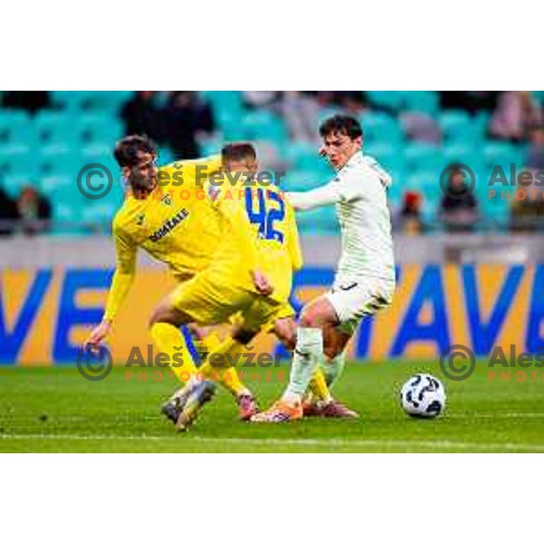 Dimitar Mitrovski of Olimpija in action during Prva liga Telemach 2025/2026 football match between Olimpija and Domžale in Stozice, Ljubljana, Slovenia on October 26, 2025. Photo: Filip Barbalic