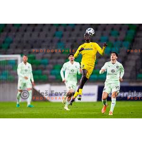 Fallou Faye of Domzale in action during Prva liga Telemach 2025/2026 football match between Olimpija and Domžale in Stozice, Ljubljana, Slovenia on October 26, 2025. Photo: Filip Barbalic