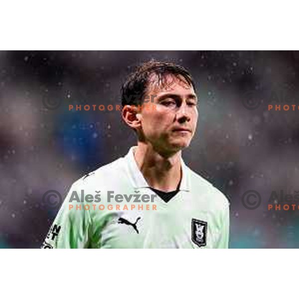 Dimitar Mitrovski of Olimpija in action during Prva liga Telemach 2025/2026 football match between Olimpija and Domžale in Stozice, Ljubljana, Slovenia on October 26, 2025. Photo: Filip Barbalic