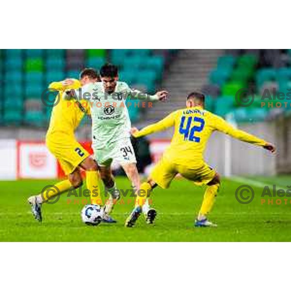 Agustin Doffo of Olimpija in action during Prva liga Telemach 2025/2026 football match between Olimpija and Domžale in Stozice, Ljubljana, Slovenia on October 26, 2025. Photo: Filip Barbalic