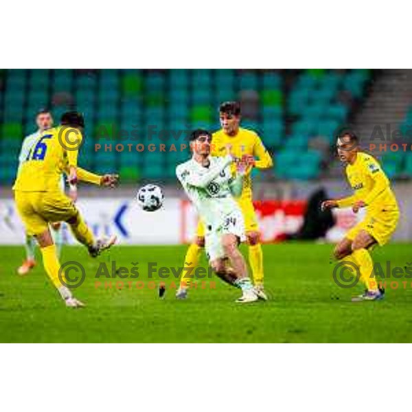 Agustin Doffo of Olimpija in action during Prva liga Telemach 2025/2026 football match between Olimpija and Domžale in Stozice, Ljubljana, Slovenia on October 26, 2025. Photo: Filip Barbalic