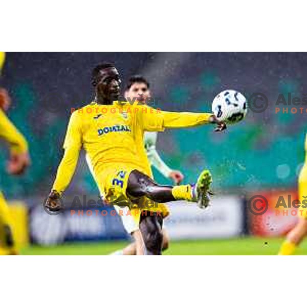 Fallou Faye of Domzale in action during Prva liga Telemach 2025/2026 football match between Olimpija and Domžale in Stozice, Ljubljana, Slovenia on October 26, 2025. Photo: Filip Barbalic
