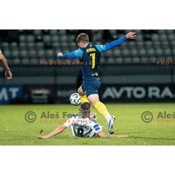 Florjan Jevsenak in action during Prva liga Telemach 2025/2026 football match between Mura and Celje at Fazanerija, Murska Sobota, Slovenia on October 25, 2025 Photo: Sebastijan Andrejek Bukovec