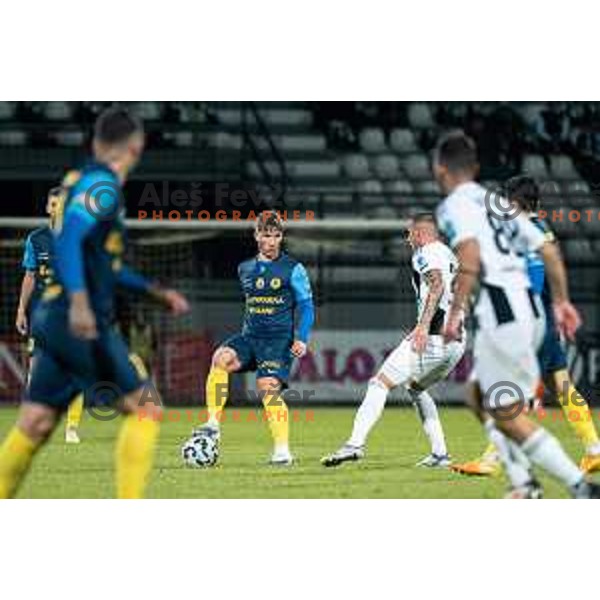 Florjan Jevsenak in action during Prva liga Telemach 2025/2026 football match between Mura and Celje at Fazanerija, Murska Sobota, Slovenia on October 25, 2025 Photo: Sebastijan Andrejek Bukovec