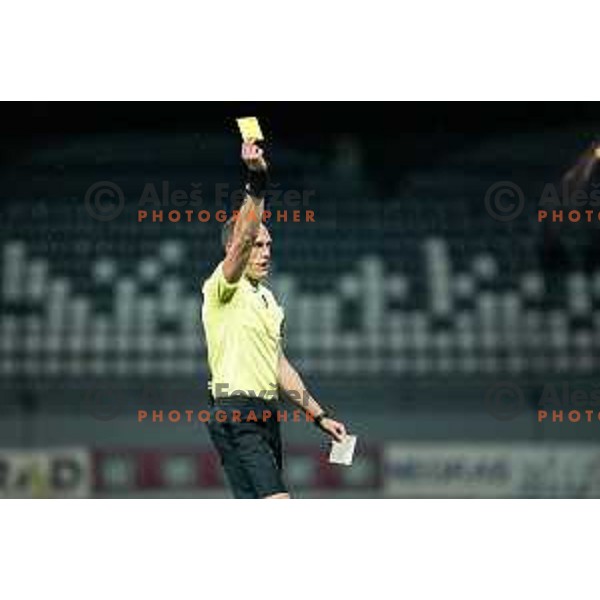 Referee Mateo Tozan in action during Prva liga Telemach 2025/2026 football match between Mura and Celje at Fazanerija, Murska Sobota, Slovenia on October 25, 2025 Photo: Sebastijan Andrejek Bukovec