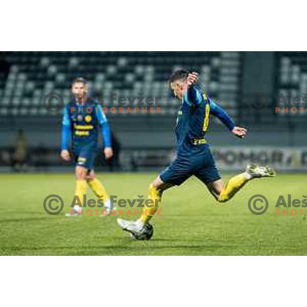 Mario Kvesic in action during Prva liga Telemach 2025/2026 football match between Mura and Celje at Fazanerija, Murska Sobota, Slovenia on October 25, 2025 Photo: Sebastijan Andrejek Bukovec