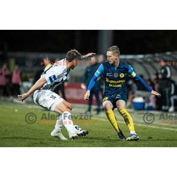Zan Karnicnik in action during Prva liga Telemach 2025/2026 football match between Mura and Celje at Fazanerija, Murska Sobota, Slovenia on October 25, 2025 Photo: Sebastijan Andrejek Bukovec