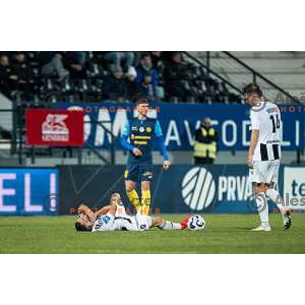 Nino Kouter in action during Prva liga Telemach 2025/2026 football match between Mura and Celje at Fazanerija, Murska Sobota, Slovenia on October 25, 2025 Photo: Sebastijan Andrejek Bukovec