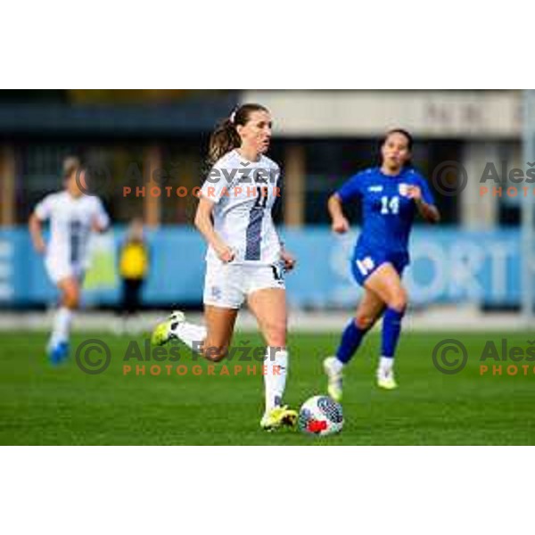 Lara Prasnikar of Slovenia in action during Women\'s friendly football match between Slovenia and Serbia in Sportni park Radomlje, Slovenia on October 27, 2025. Photo: Filip Barbalic