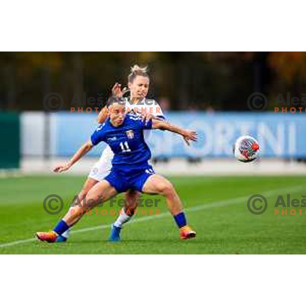 Miljana Ivanovic of Serbia in action during Women\'s friendly football match between Slovenia and Serbia in Sportni park Radomlje, Slovenia on October 27, 2025. Photo: Filip Barbalic