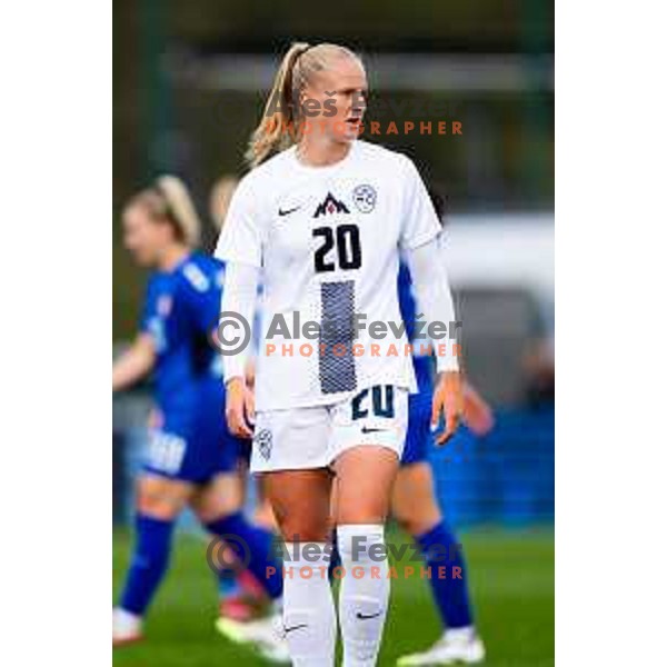 Zara Kramzar of Slovenia in action during Women\'s friendly football match between Slovenia and Serbia in Sportni park Radomlje, Slovenia on October 27, 2025. Photo: Filip Barbalic