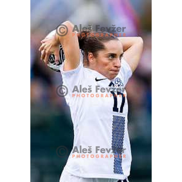 Izabela Krizaj of Slovenia in action during Women\'s friendly football match between Slovenia and Serbia in Sportni park Radomlje, Slovenia on October 27, 2025. Photo: Filip Barbalic