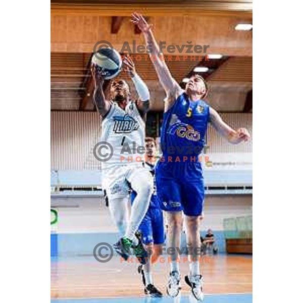 of Perspektiva Ilirija in action during OTP Bank League 2025/2026 basketball match between Perspektiva Ilirija and Sencur GGD in Jezica Hall, Ljubljana, Slovenia on October 28, 2025