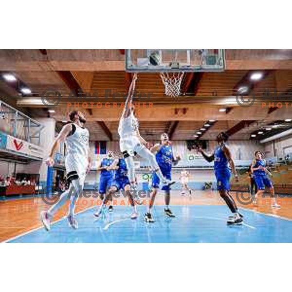 of Perspektiva Ilirija in action during OTP Bank League 2025/2026 basketball match between Perspektiva Ilirija and Sencur GGD in Jezica Hall, Ljubljana, Slovenia on October 28, 2025