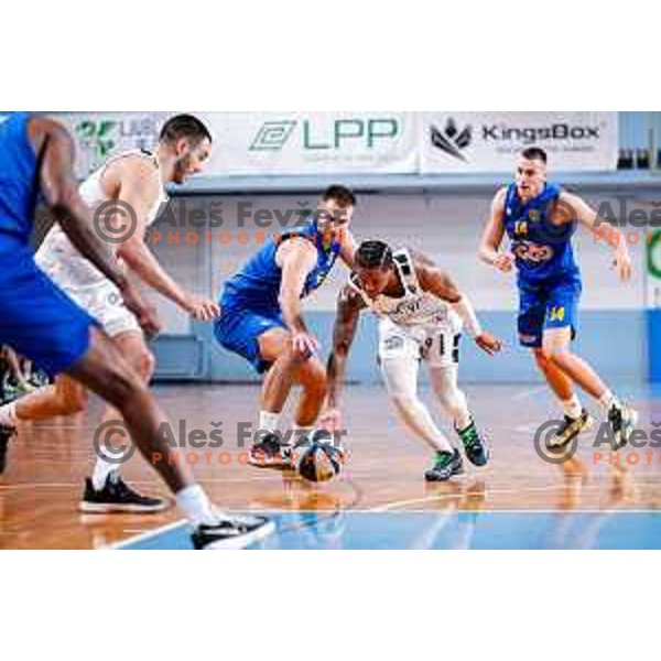 of Perspektiva Ilirija in action during OTP Bank League 2025/2026 basketball match between Perspektiva Ilirija and Sencur GGD in Jezica Hall, Ljubljana, Slovenia on October 28, 2025