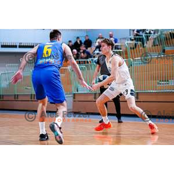 of Perspektiva Ilirija in action during OTP Bank League 2025/2026 basketball match between Perspektiva Ilirija and Sencur GGD in Jezica Hall, Ljubljana, Slovenia on October 28, 2025
