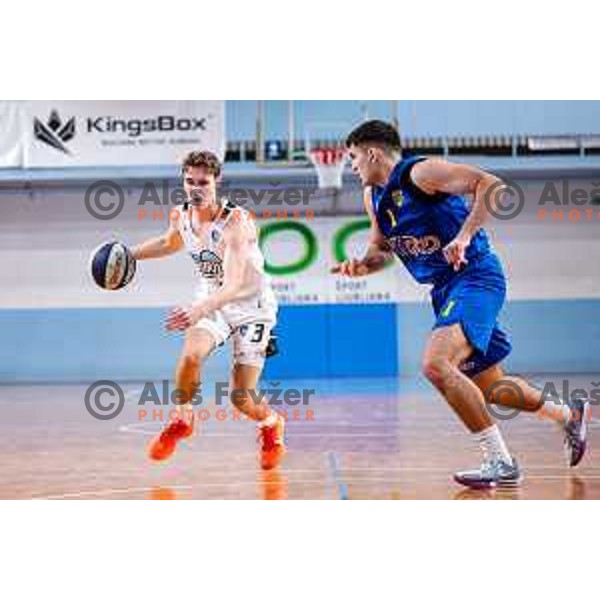 of Perspektiva Ilirija in action during OTP Bank League 2025/2026 basketball match between Perspektiva Ilirija and Sencur GGD in Jezica Hall, Ljubljana, Slovenia on October 28, 2025