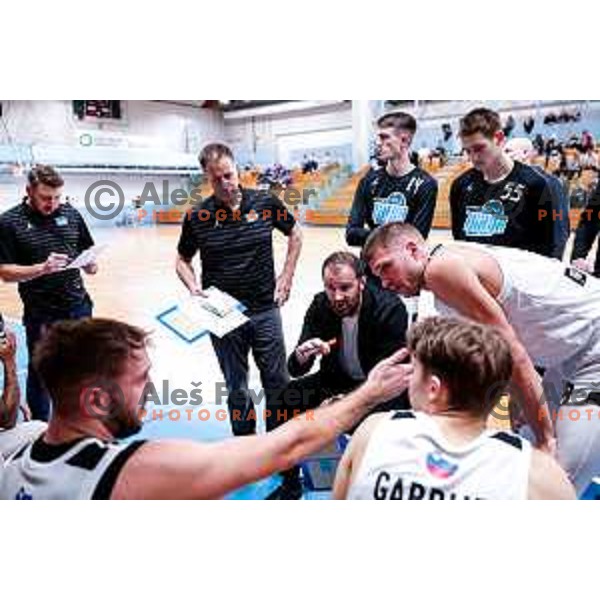of Perspektiva Ilirija in action during OTP Bank League 2025/2026 basketball match between Perspektiva Ilirija and Sencur GGD in Jezica Hall, Ljubljana, Slovenia on October 28, 2025