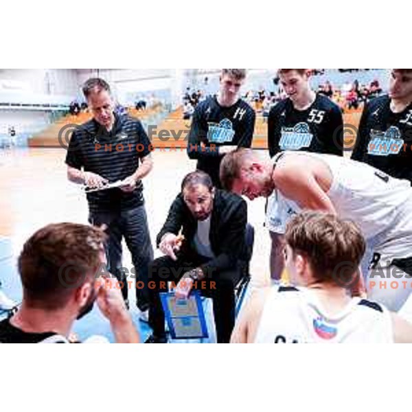 of Perspektiva Ilirija in action during OTP Bank League 2025/2026 basketball match between Perspektiva Ilirija and Sencur GGD in Jezica Hall, Ljubljana, Slovenia on October 28, 2025